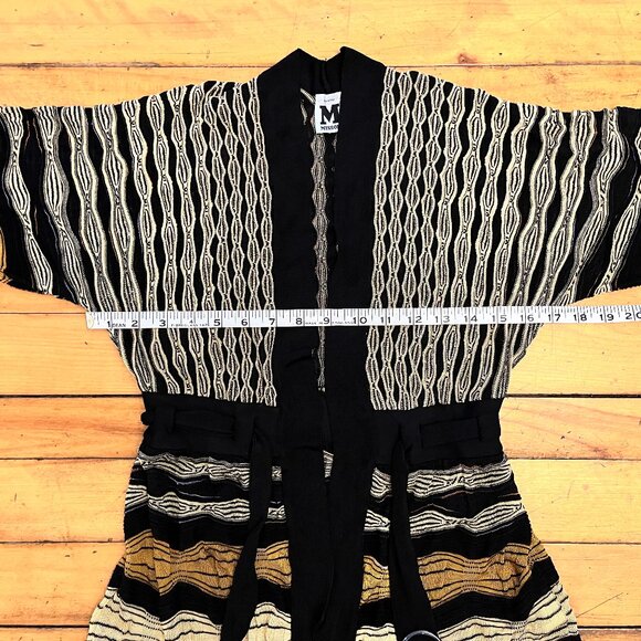 M by Missoni Belted Chevron Kimono Cardigan, Size 8 - Picture 11 of 12